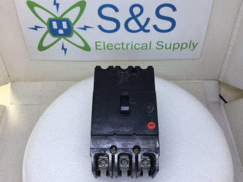 GE/General Electric TEY320 20 Amp 3 Pole 277/480V Bolt On Circuit Breaker - Flaw
