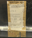Square D H364DS 200 Amp 3 Phase 600V Fusible Safety Switch 24 1/2" x 13 1/2"