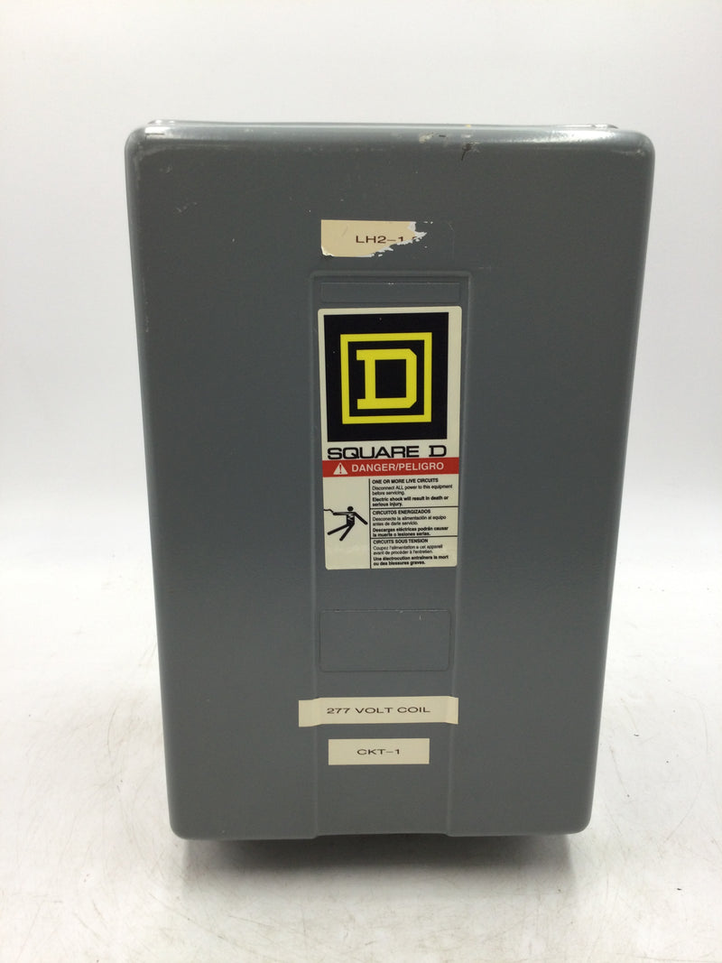 Square D 8903LG80 Lighting Contactor, Magnetically Held, 8 Pole Type 1 Enclosure Series D 240/480Volt