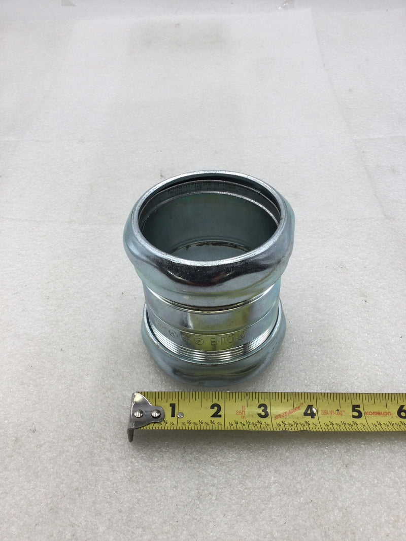 Bridgeport 266 2-1/2" Steel EMT Concrete Tight Compression Coupling (Box of 2)