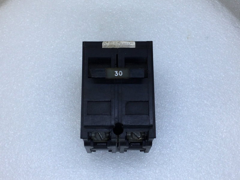 Murray MP230 30 Amp 2 Pole 120/240V Style MP-T Circuit Breaker - Cosmetic Flaw