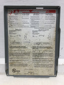 Square D Safety Switch Cover Only For Catalog No. DU221RB 30 Amp 240V Type 3R 8 7/8" x 6 5/8"