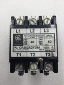 General Electric CR353ADY39A 40 Amp 3 Pole 240-600 VAC Contactor w/ 120 VAC Coil