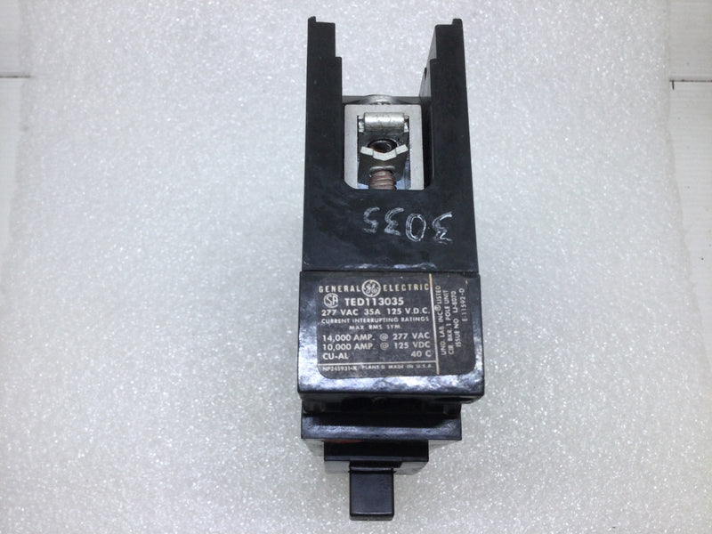 GE General Electric TED TED113035 1 Pole 35 Amp 277v Circuit Breaker