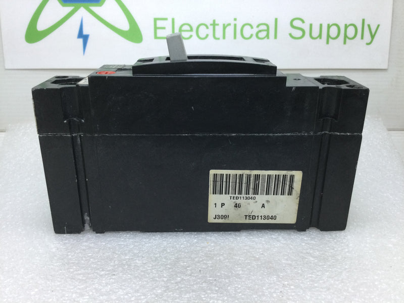 GE General Electric TED113040 40 Amp 277V 1 Pole Bolt on Circuit Breaker