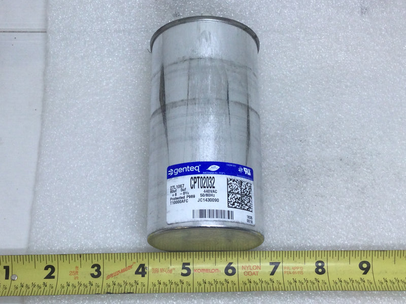 GE/Genteq 27L1067 CPT02032 80/5uF -/+6% 440VAC 50/60Hz Capacitor