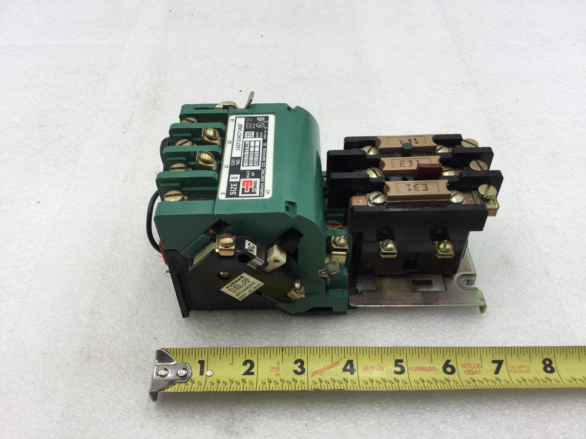 Furnas 14CF32AC71 Size 0 Magnetic Starter 20 Amp 3 Phase 3-5 HP 200-57