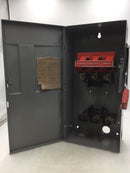 General Electric TH3363 3Ph Fusible 100A 600VAC Safety Switch/Disconnect Model 4