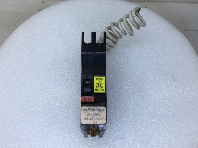 FPE/Challenger NA120GF 20 Amp 1 Pole 120V Stab-Lok Circuit Breaker w/ GFI