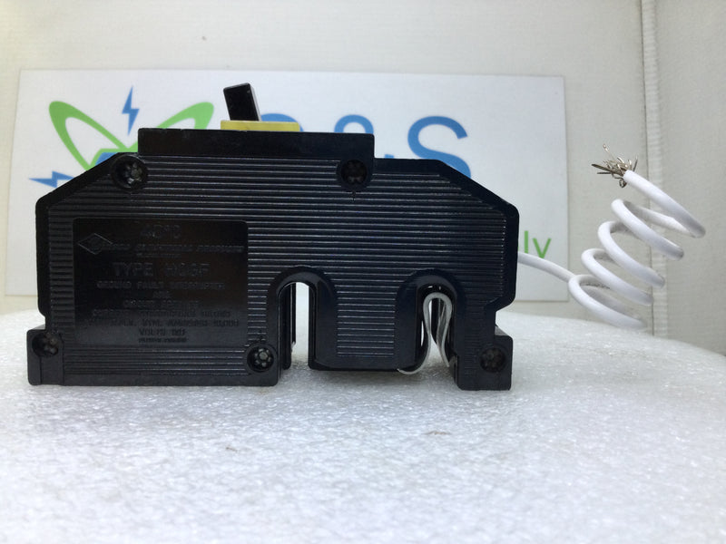 Zinsco HQGF115 15 Amp 2 Pole 120V Circuit Breaker w/ GFI