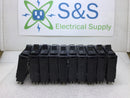 Lot of 10 - Square D QO120 Single Pole 20A 120/240VAC Type QO Circuit Breaker - Yellow Face Black