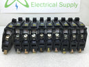Lot of 10 - Square D QO120 Single Pole 20A 120/240VAC Type QO Circuit Breaker - Yellow Face Black