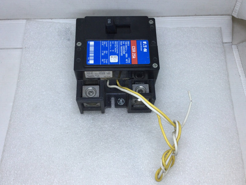 Eaton Cutler Hammer CSR2200N 200 Amp 2 Pole 120/240v Circuit Breaker - W/ Shunt Trip