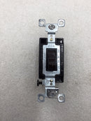 Bryant CSB120B Single Pole 20A 120-277V Toggle Switch Back & Side Wired in Black