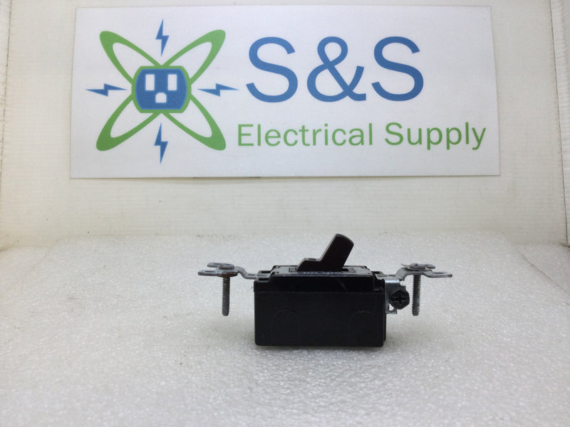 Bryant CSB120B Single Pole 20A 120-277V Toggle Switch Back & Side Wired in Black