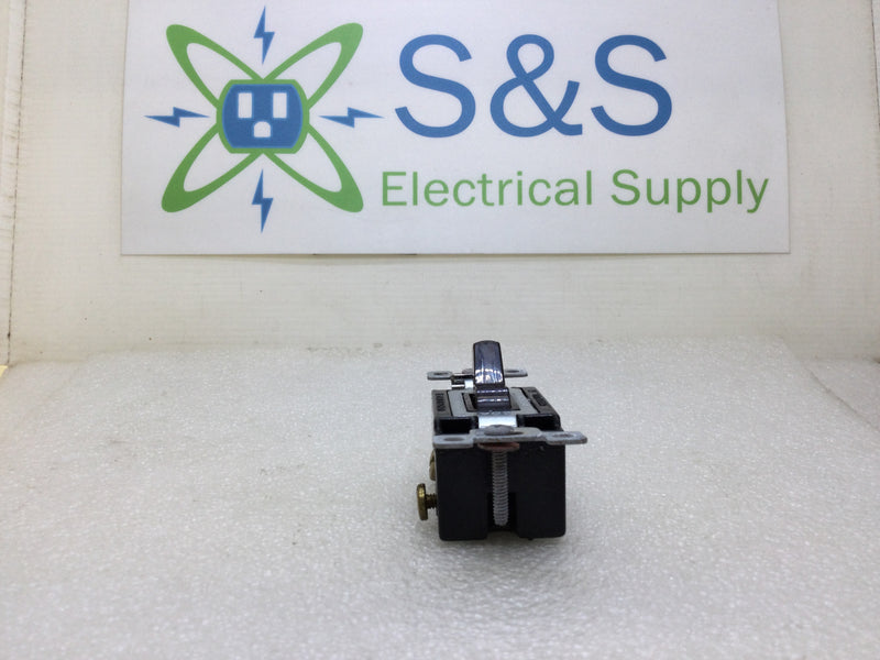 Bryant CSB120B Single Pole 20A 120-277V Toggle Switch Back & Side Wired in Black