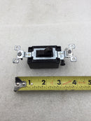 Bryant CSB120B Single Pole 20A 120-277V Toggle Switch Back & Side Wired in Black