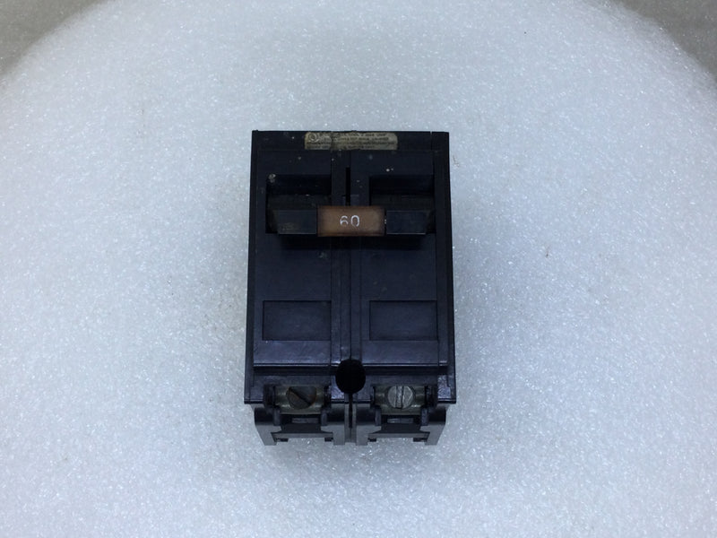 Murray MP260 60 Amp 2 Pole 120/240V Type MP-T Circuit Breaker - Old Style