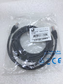 Quiktron 570-135-007 CAT5e 7 Ft Ethernet Cable - Black Cord - Lot of 8