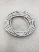 Quiktron 560-125-015 15 Ft Ethernet Cable Computer Network CAT5 RJ45 Internet White Non Booted C5E CM Patch Cord