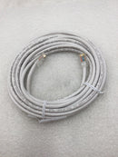 Quiktron 560-125-015 15 Ft Ethernet Cable Computer Network CAT5 RJ45 Internet White Non Booted C5E CM Patch Cord