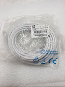 Quiktron 570-125-020 CAT5e 20 Ft Ethernet Cable - White Snagless C5E CM