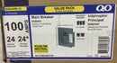 Square D QO124M100PCVP QO Convertible Main Neutral Load Center 100 Amp 12 Space,24 Circuit 120/240V Copper Bus Indoor Surface/Flush Mount Value Pack
