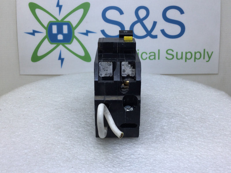 Square D QO220GFI 20 Amp 2 Pole 120/240V GFI Circuit Breaker - Short Wire
