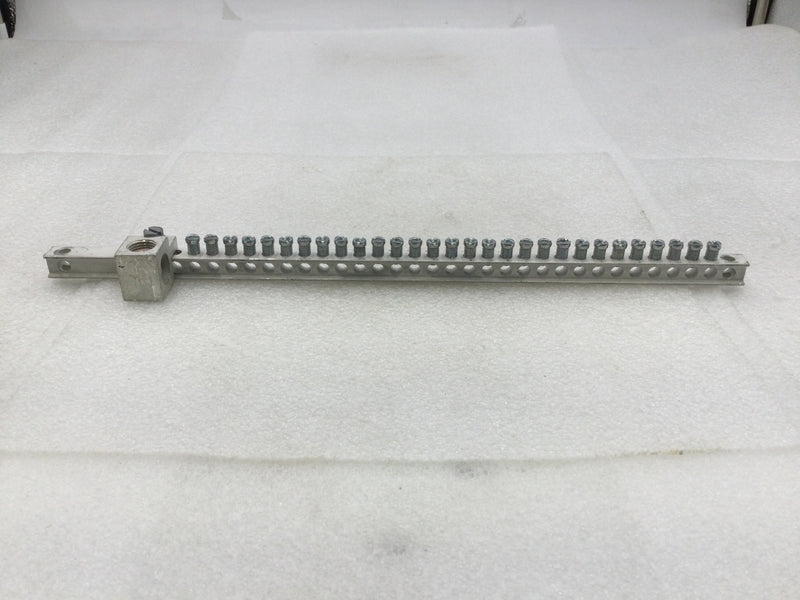 General 34-Position 4-14 AWG Grounding Bar w/Add-On Lug