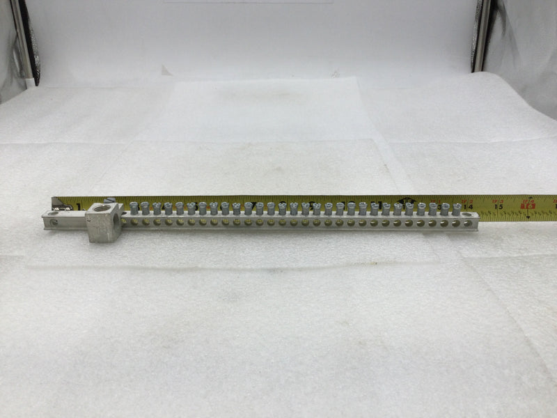 General 34-Position 4-14 AWG Grounding Bar w/Add-On Lug