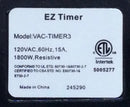 Intertek VAC-TIMER3 15 Amp 120V 1800W Resistive EZ Timer