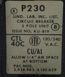 ITE/PushMatic/Bulldog P230/31230 30 Amp 2 Pole 120/240V Circuit Breaker