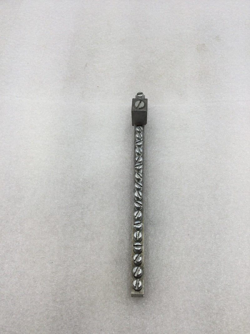 Ilsco NA70-R 22 Position Ground Bar with CMC CA-206-1 Ground Lug