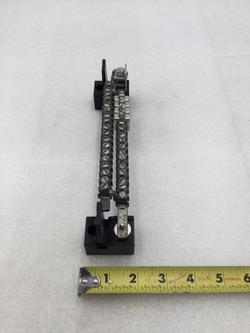 2 Level 35 Position Isolated Neutral/Ground Bar w/Clamp Down Neutral Lug