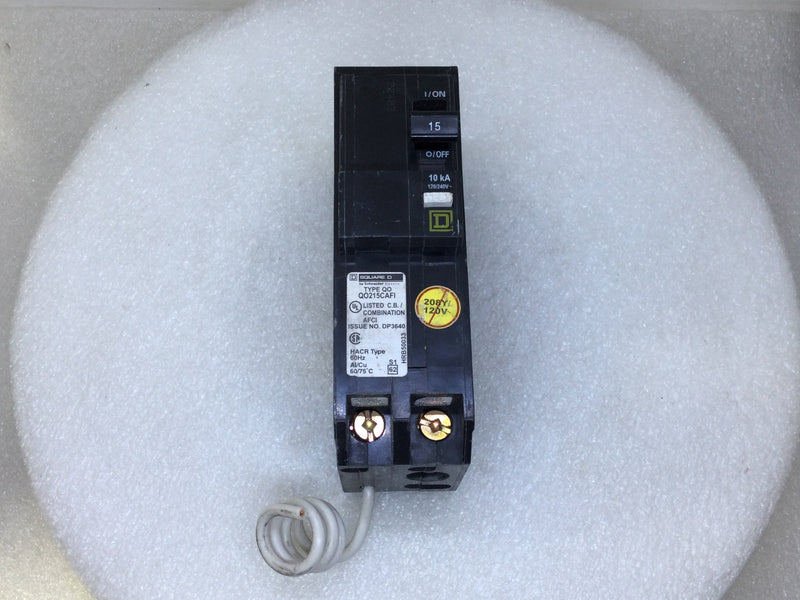 Square D QO215CAFI 15 Amp 2 Pole 120/240V Arc Fault Circuit Breaker