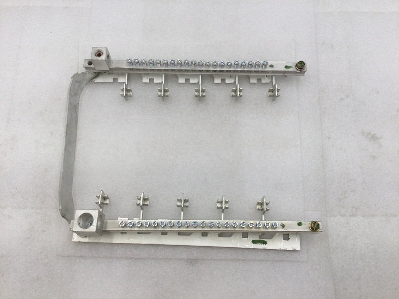 26 Position Neutral/Grounding Bar w/Metal Cross-Bar 12 1/2" x 10"