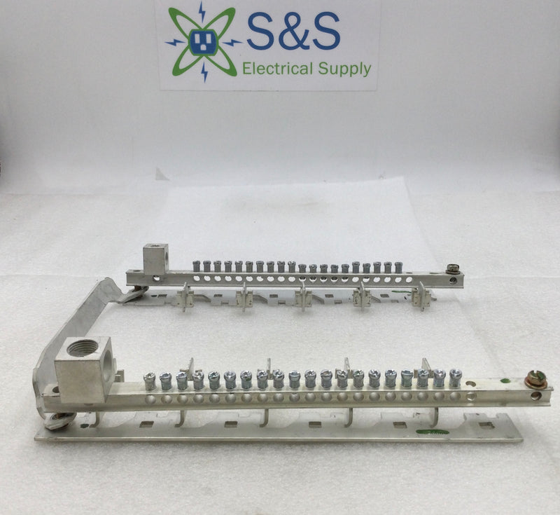 26 Position Neutral/Grounding Bar w/Metal Cross-Bar 12 1/2" x 10"