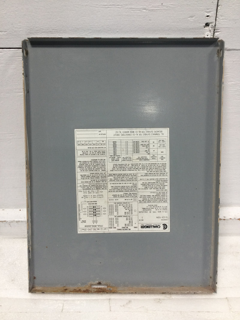 Challenger SL12(8-16)RN 125 Amp 8 Space 120/240V Panel Cover Only 15" x 11 3/8"