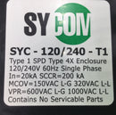 Sycom SYC-120/240-T1 1-Phase 60Hz 240V Surge Protector Device