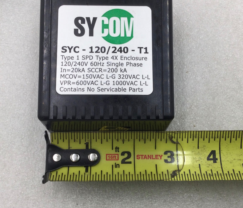 Sycom SYC-120/240-T1 1-Phase 60Hz 240V Surge Protector Device