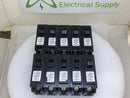 Lot of 10 - Square D HOM115 Single Pole 15A 120/240V Circuit Breaker - White Face