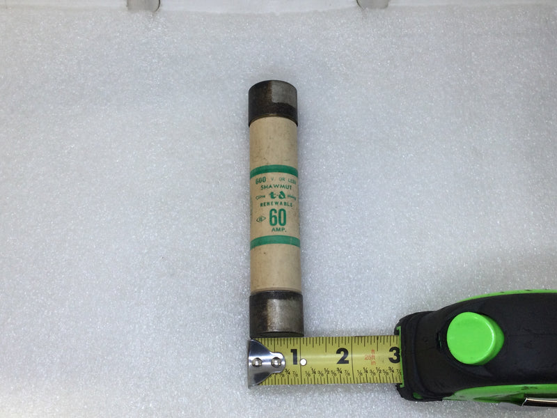 Shawmut RFS-60 60 Amp 600V Time Delay Renewable Fuse