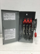 Eaton DH362FGK 60 Amp 3 Pole 600V Fused Nema1 Safety Switch