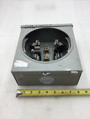 GE General Electric 741X 1G7 100 Amp Meter Socket Single Phase 600 VAC 8" X 9.5"