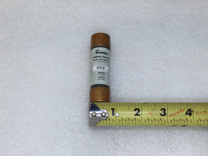 Bussman NON-50 50 Amp 250V or Less One Time Class K5 Fuse - White Label