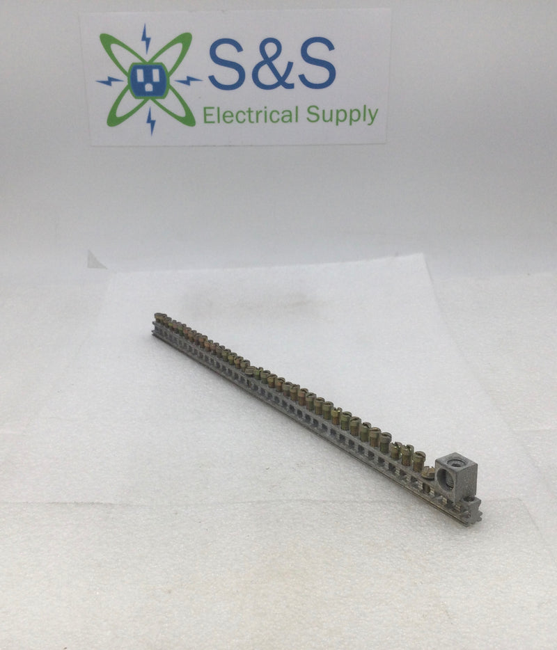 41 Position 4-14 AWG Grounding Bar 15 1/2" x 3/4"