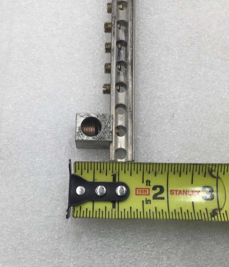 19 Position 4-14 AWG Grounding Bar 9 1/4" x 1 1/4"