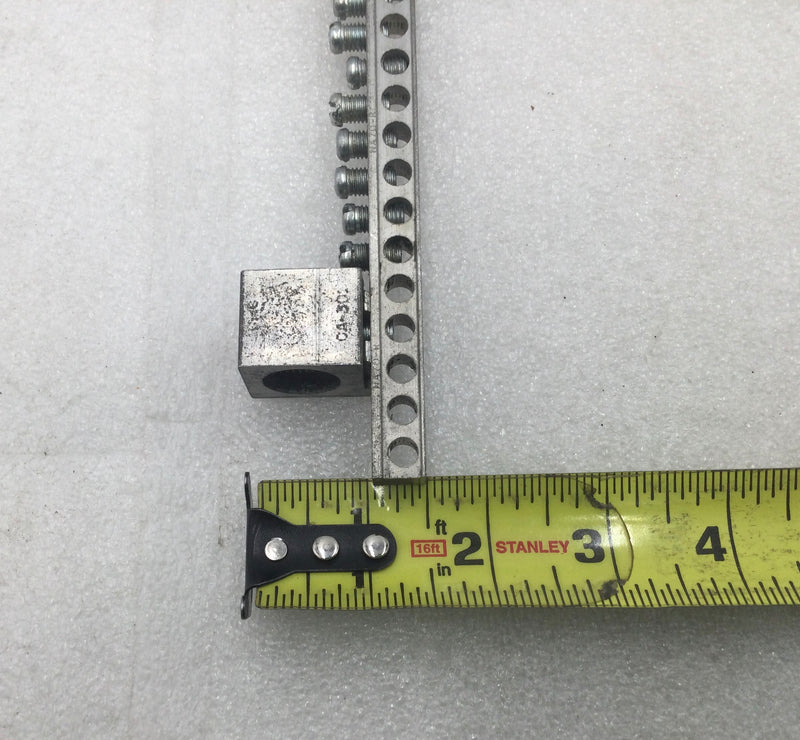 27 Position 4-14 AWG Grounding Bar 9 1/2" x 1 1/2"