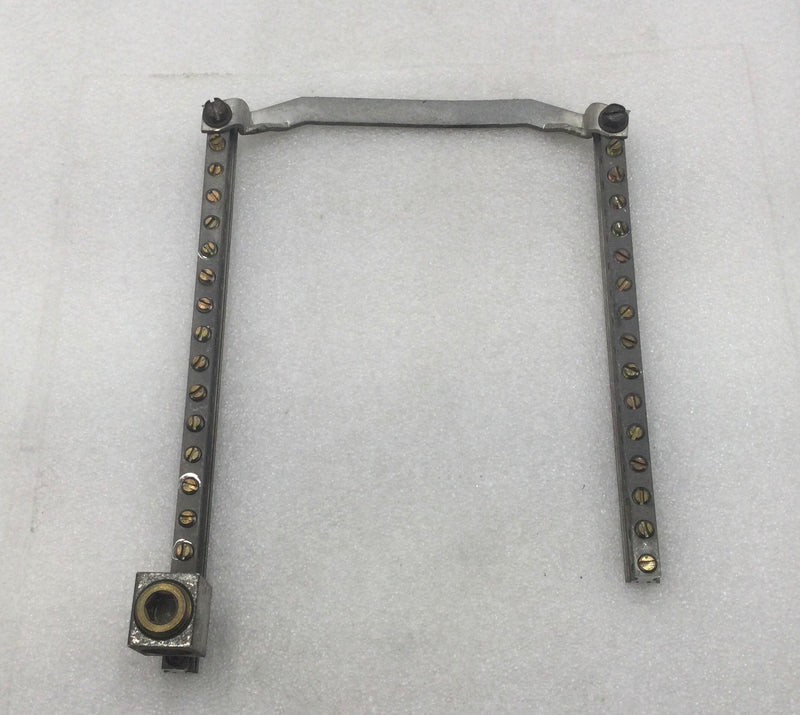 Generic 19 Position 4-14 AWG Grounding Bar Set w/Metal Cross Bar