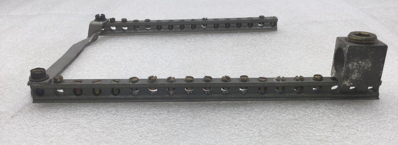 Generic 19 Position 4-14 AWG Grounding Bar Set w/Metal Cross Bar